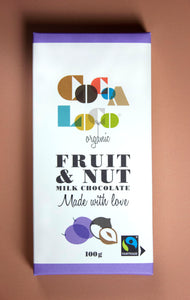 Cocoa Loco - Milk Chocolate Fruit & Nut Bar 100g